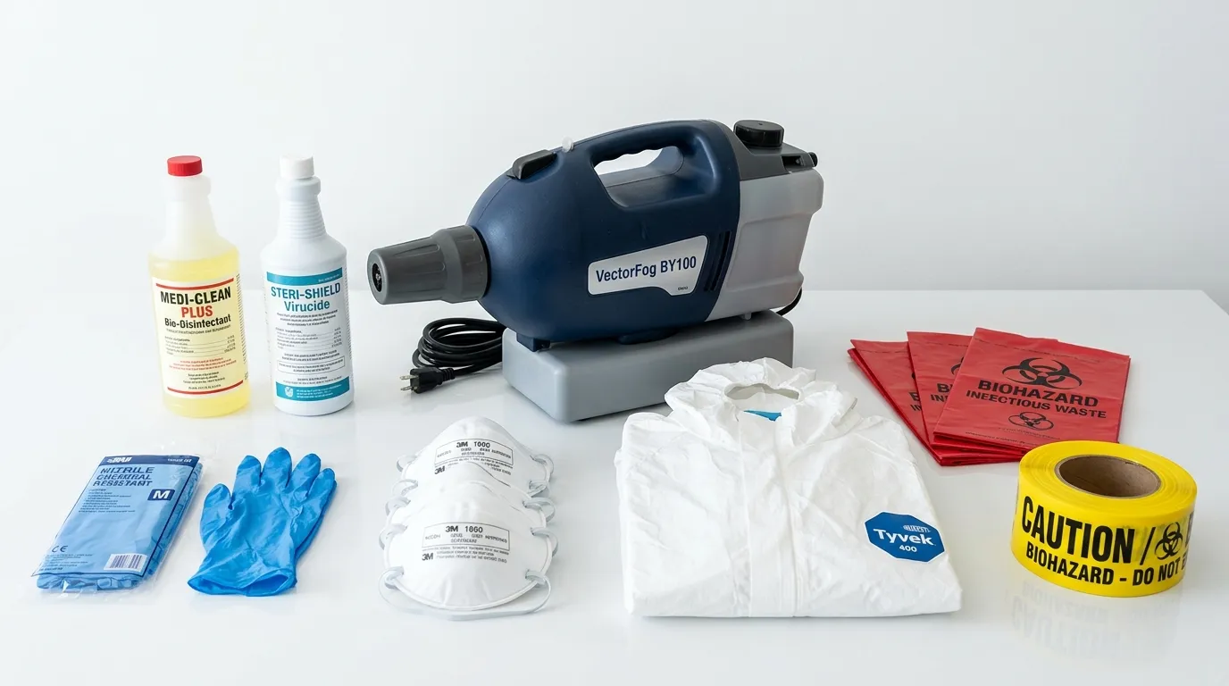 Professional biohazard remediation crew working in Rancho Cordova